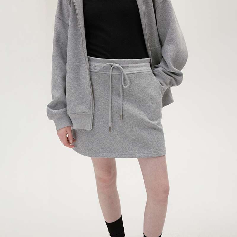 セットアップ オーバーサイズフード付きジップアップパーカー