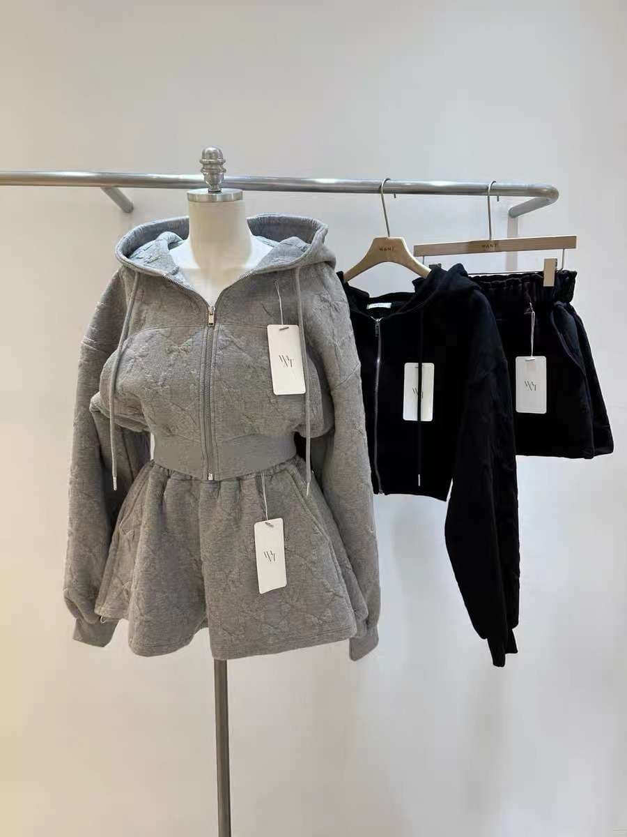 セットアップ レディース もこもこセットアップ ショートパンツ