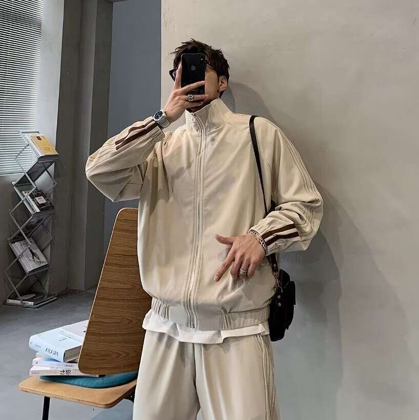 セットアップ Y2K ストライプ オーバーサイズ ジャージ