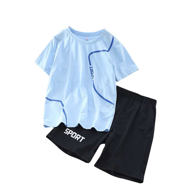 セットアップ スポーティ半袖Tシャツ&ハーフパンツセット