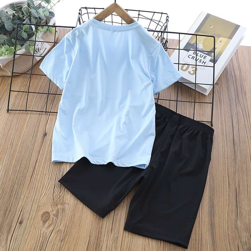 セットアップ スポーティ半袖Tシャツ&ハーフパンツセット