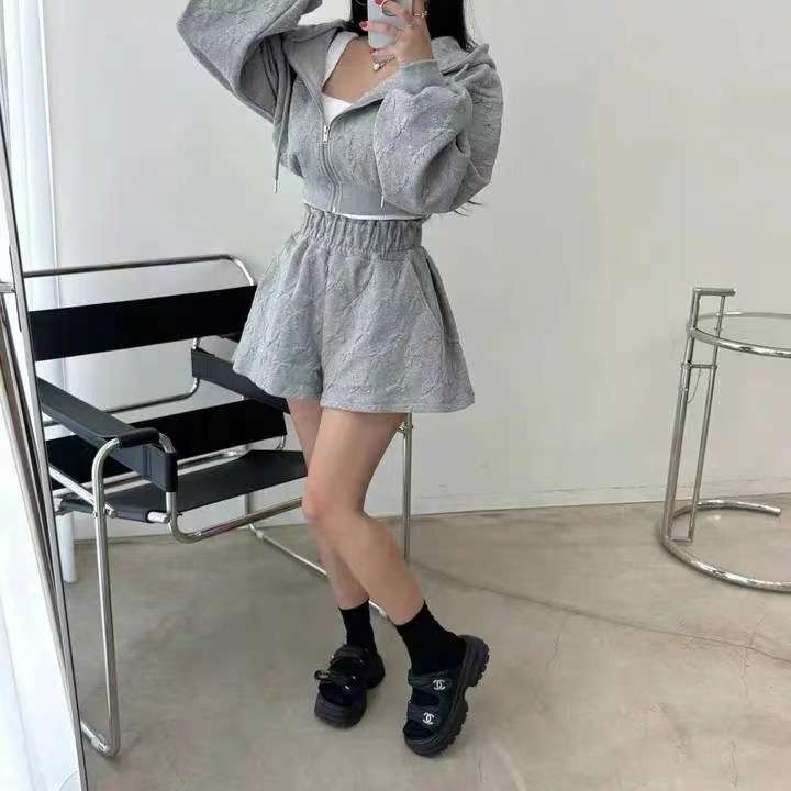 セットアップ レディース もこもこセットアップ ショートパンツ