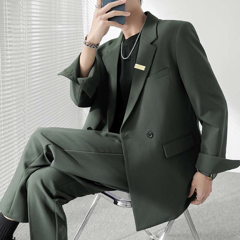 セットアップ メンズ スーツ リラックステーラードダブルジャケット&パンツ