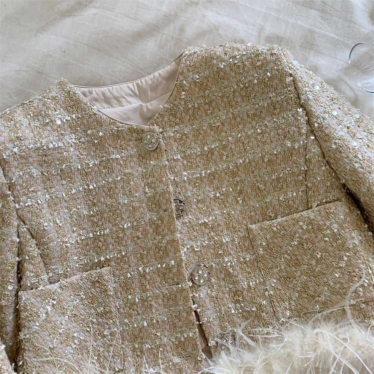 フェザー付きツイードセットアップ