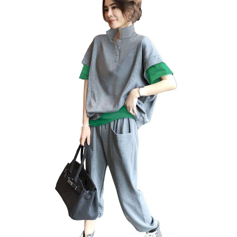セットアップ レイヤードカジュアル クワイエットラグジュアリー スウェット