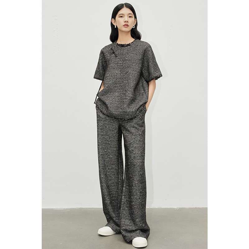 ツイードのゆったりセットアップ