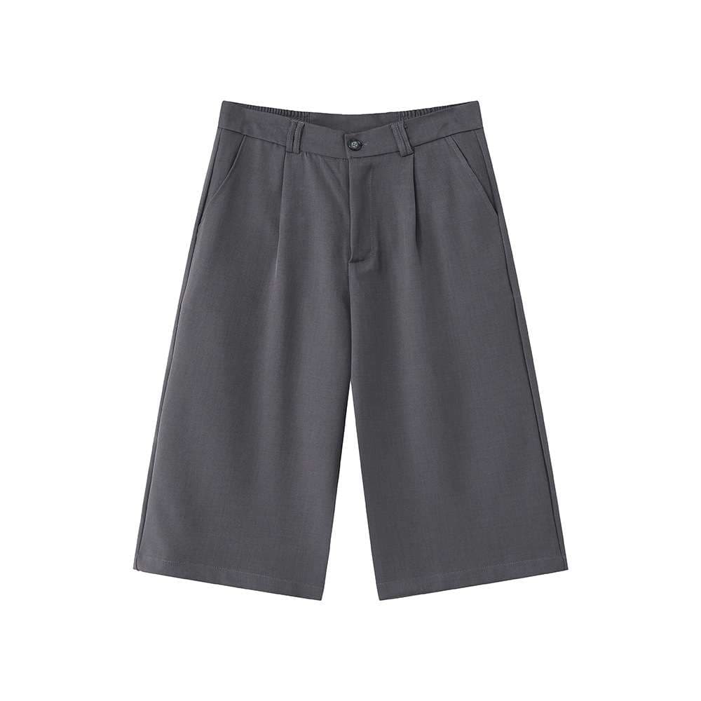 セットアップ メンズ スーツ オーバーサイズショートスリーブジャケット&クロップドパンツ