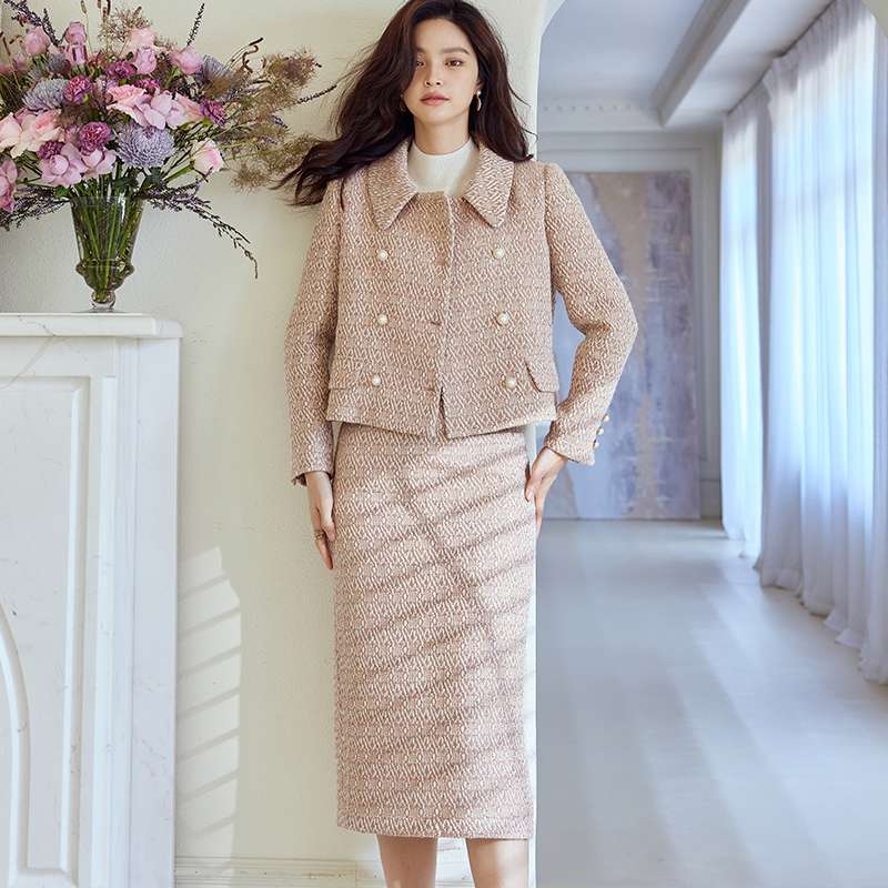 セットアップ エレガントツイードジャケット&スカートセット