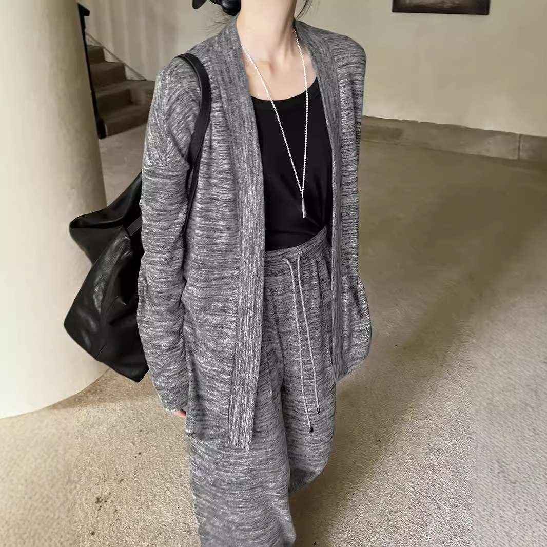 リラックス カーディガンニット セットアップ