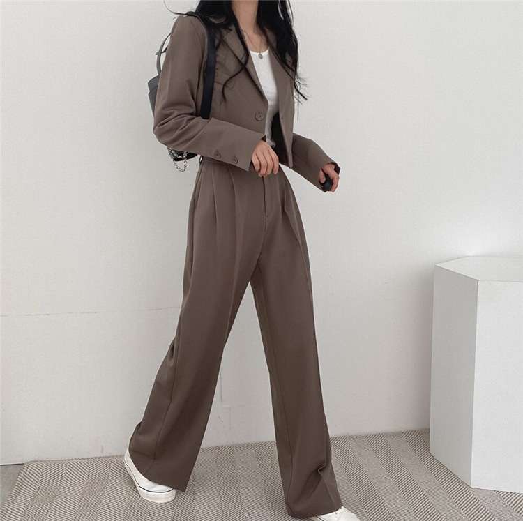 セットアップ レディース ジャケット×ワイドパンツセットアップ