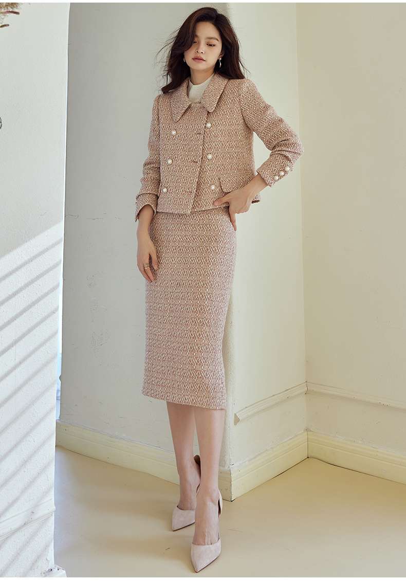 セットアップ エレガントツイードジャケット&スカートセット