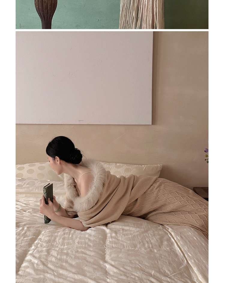 セットアップ ケーブル編みニットワンピースセット