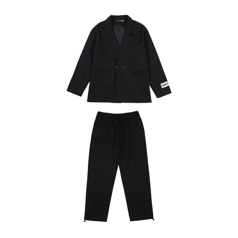 セットアップ スーツ メンズ ルーズフィット ジャケット スーツセット