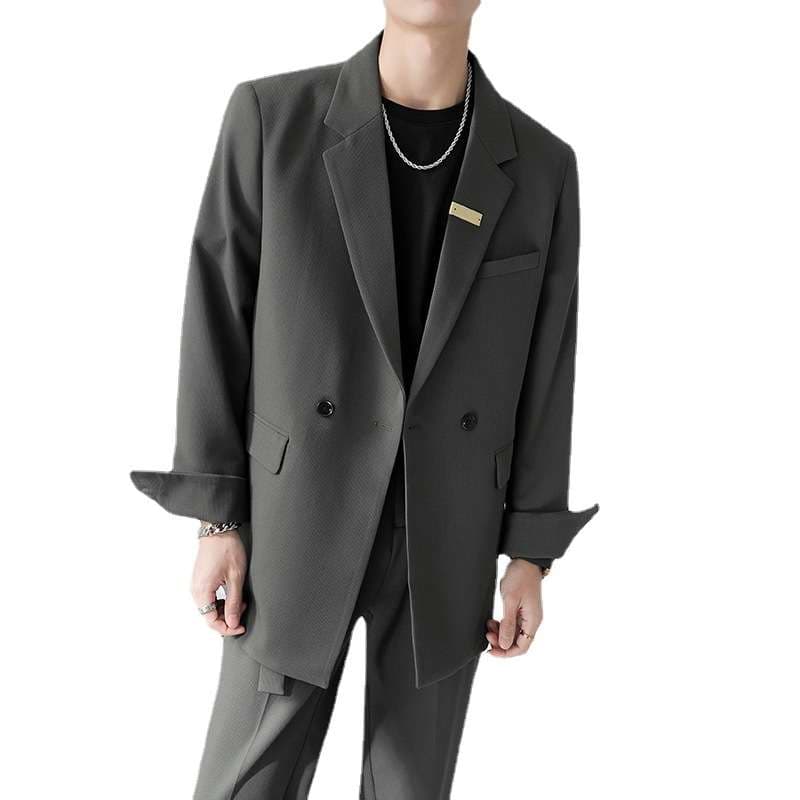 セットアップ メンズ スーツ リラックステーラードダブルジャケット&パンツ