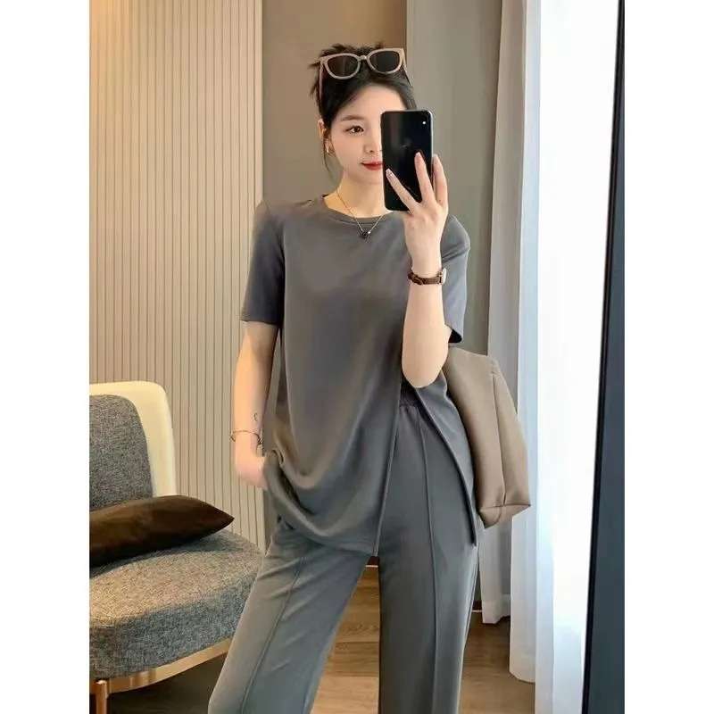 セットアップ レディース モダンシックリラックスニットアップ