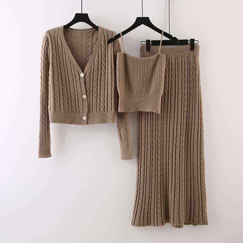 セットアップ レディース ニットアップ3点セット