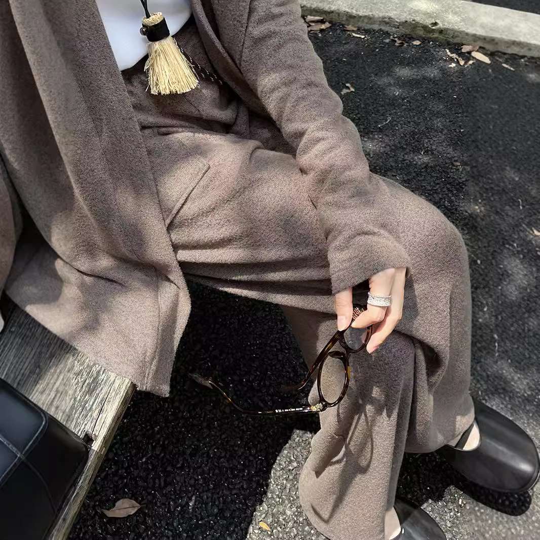 リラックス カーディガンニット セットアップ