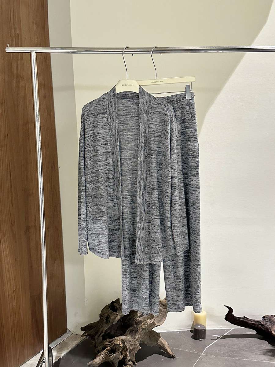 リラックス カーディガンニット セットアップ