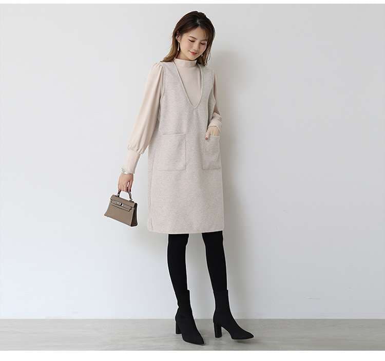 セットアップ レディース オフィスカジュアル エレガントチュニックワンピースセット