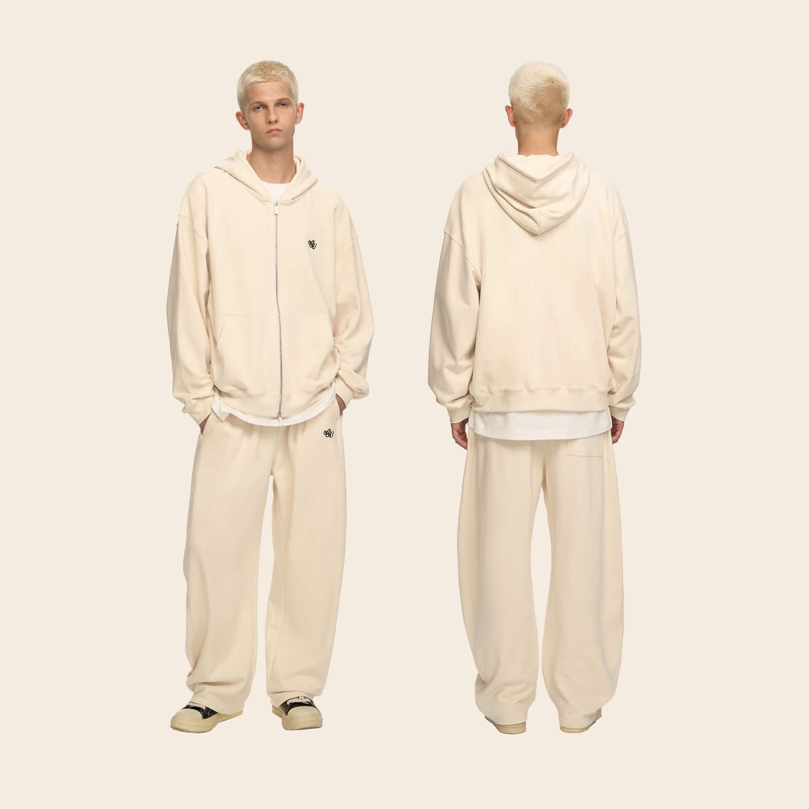 セットアップ オーバーサイズジップアップパーカー