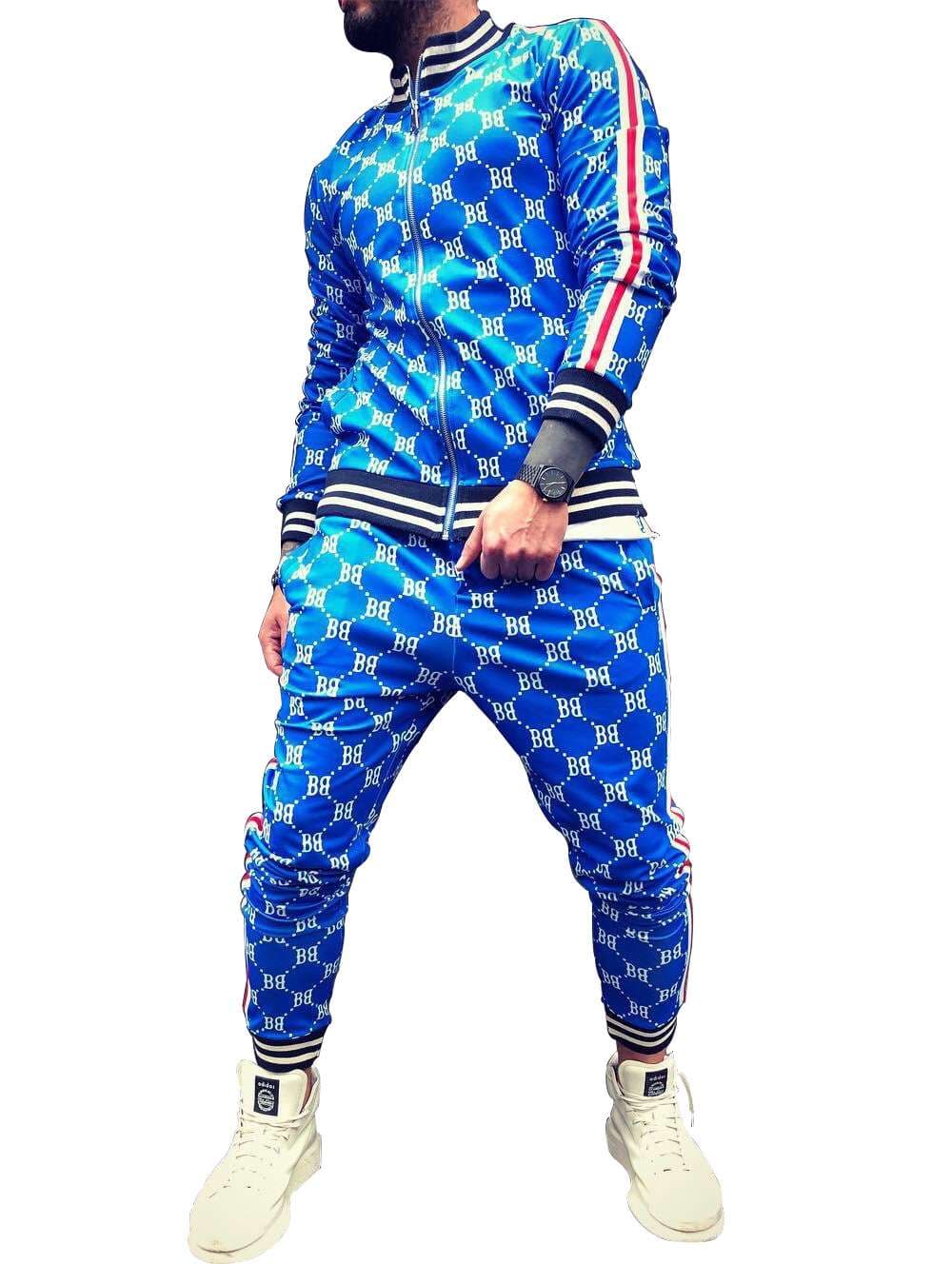 セットアップ メンズ モノグラム柄トラック ジャージ