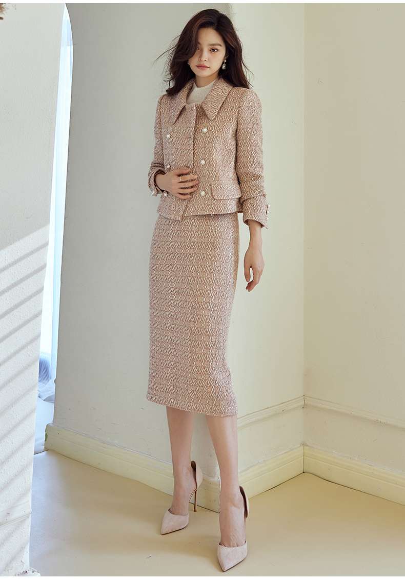 セットアップ エレガントツイードジャケット&スカートセット