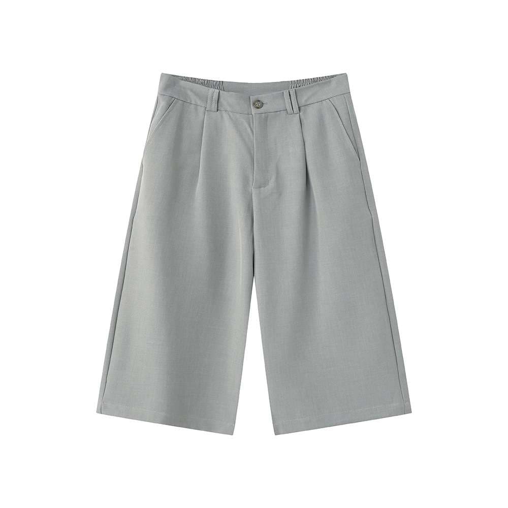 セットアップ メンズ スーツ オーバーサイズショートスリーブジャケット&クロップドパンツ