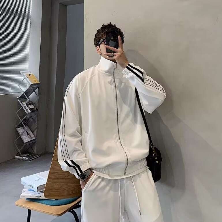 セットアップ Y2K ストライプ オーバーサイズ ジャージ