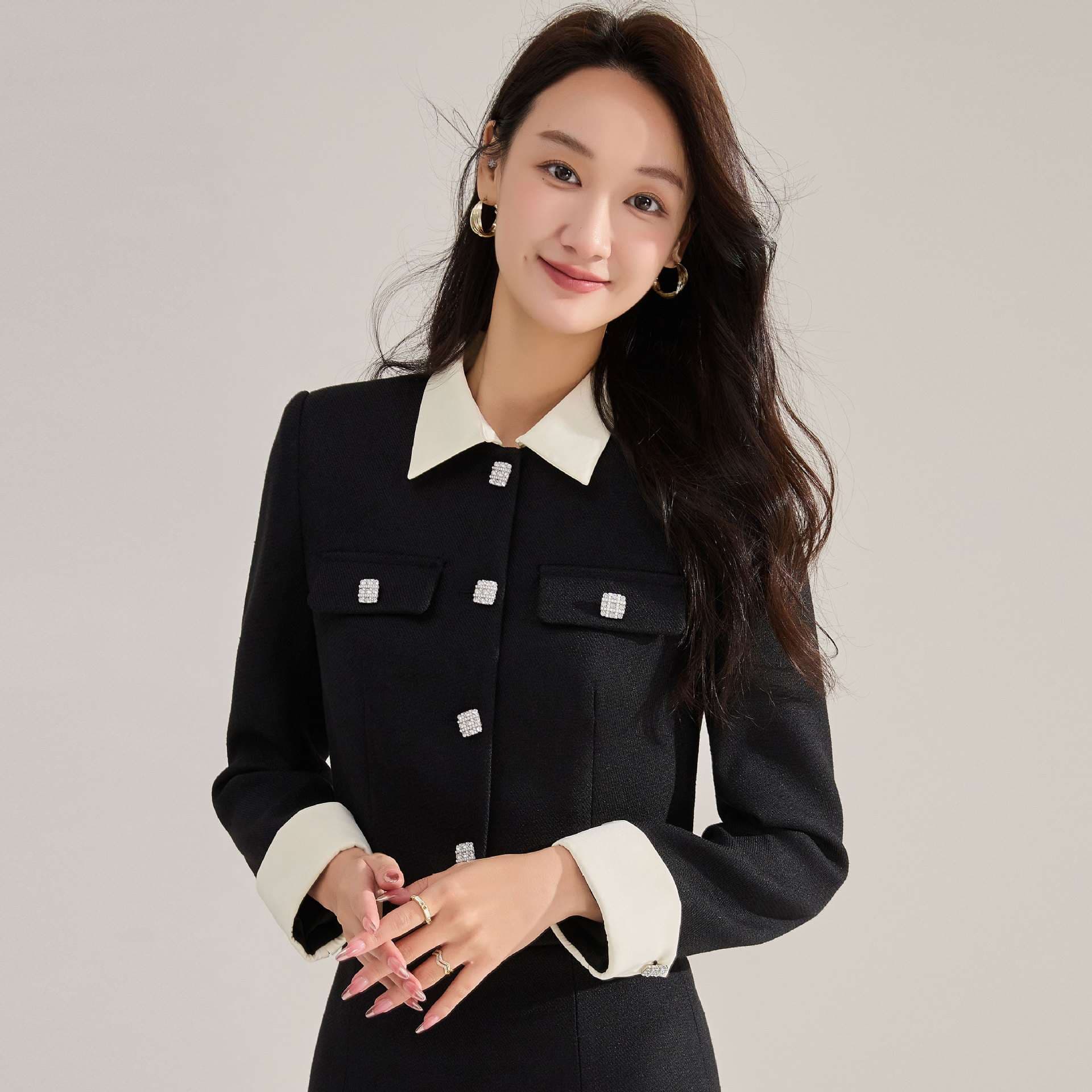 セットアップ 高級感あふれるクラシックツイードセット