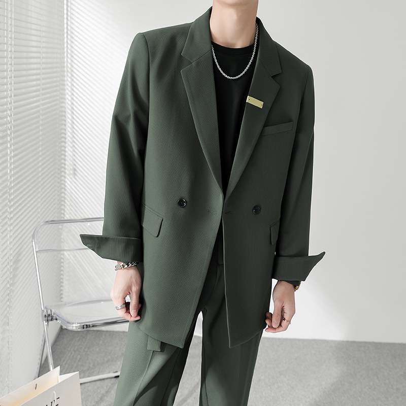 セットアップ メンズ スーツ リラックステーラードダブルジャケット&パンツ