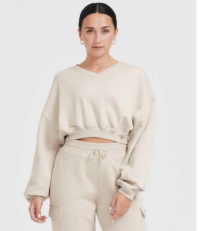 セットアップ レディース スウェット クロップド丈スウェット上下セット