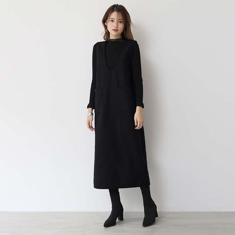 セットアップ レディース オフィスカジュアル エレガントチュニックワンピースセット