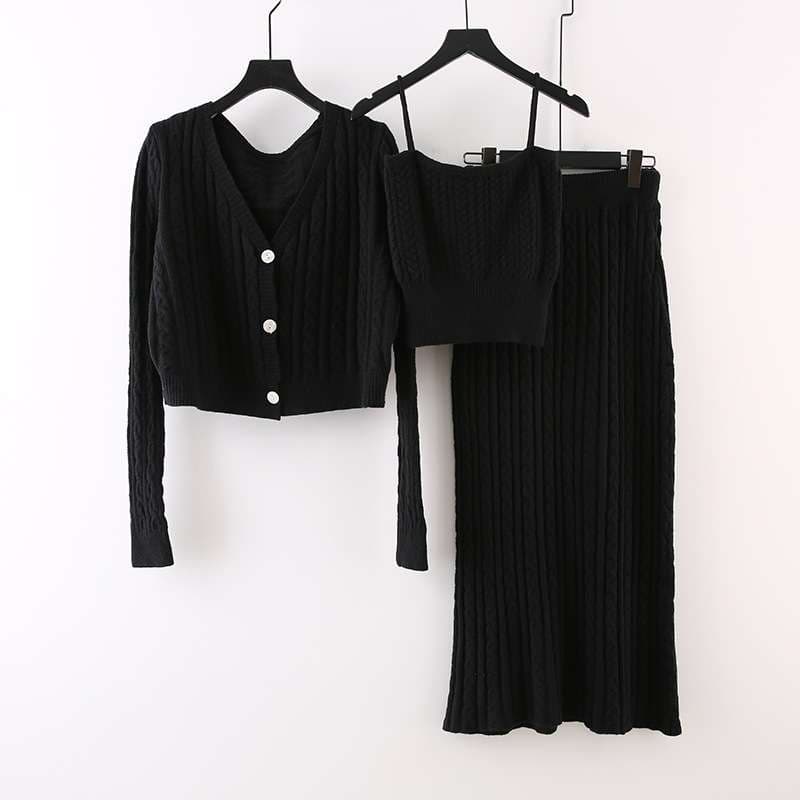 セットアップ レディース ニットアップ3点セット