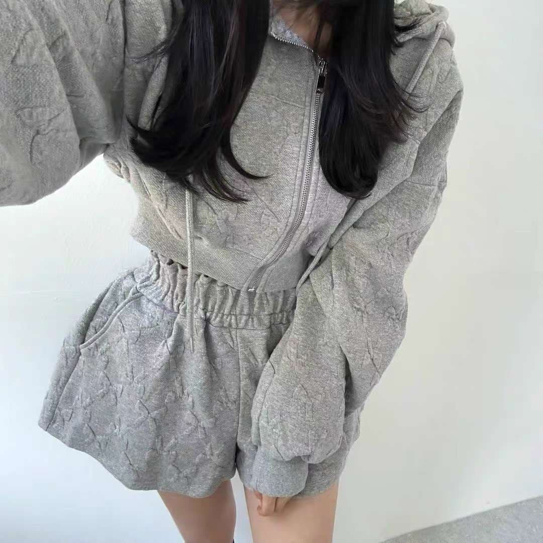 セットアップ レディース もこもこセットアップ ショートパンツ