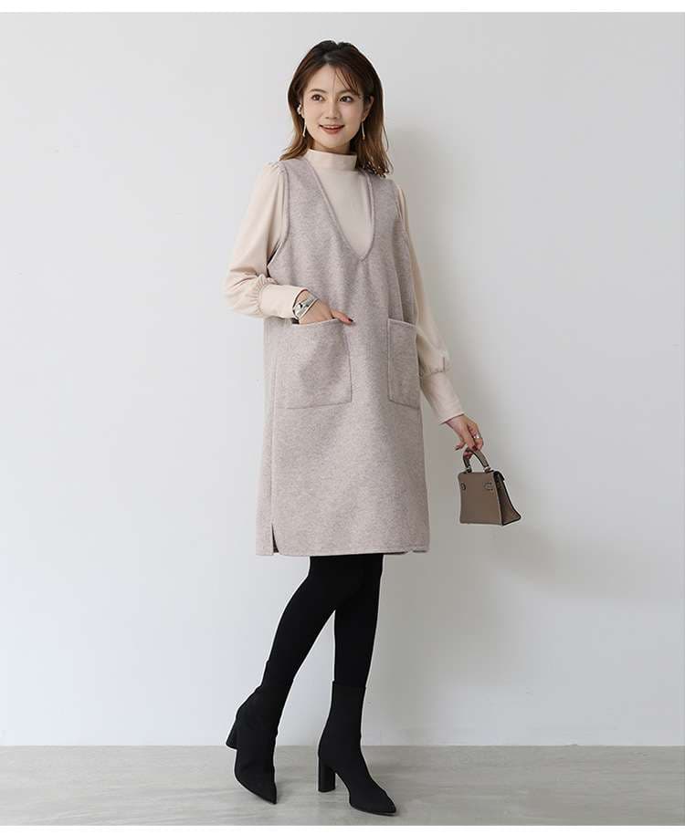 セットアップ レディース オフィスカジュアル エレガントチュニックワンピースセット