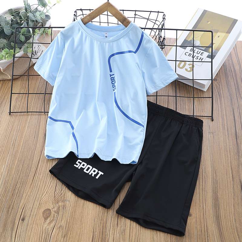 セットアップ スポーティ半袖Tシャツ&ハーフパンツセット