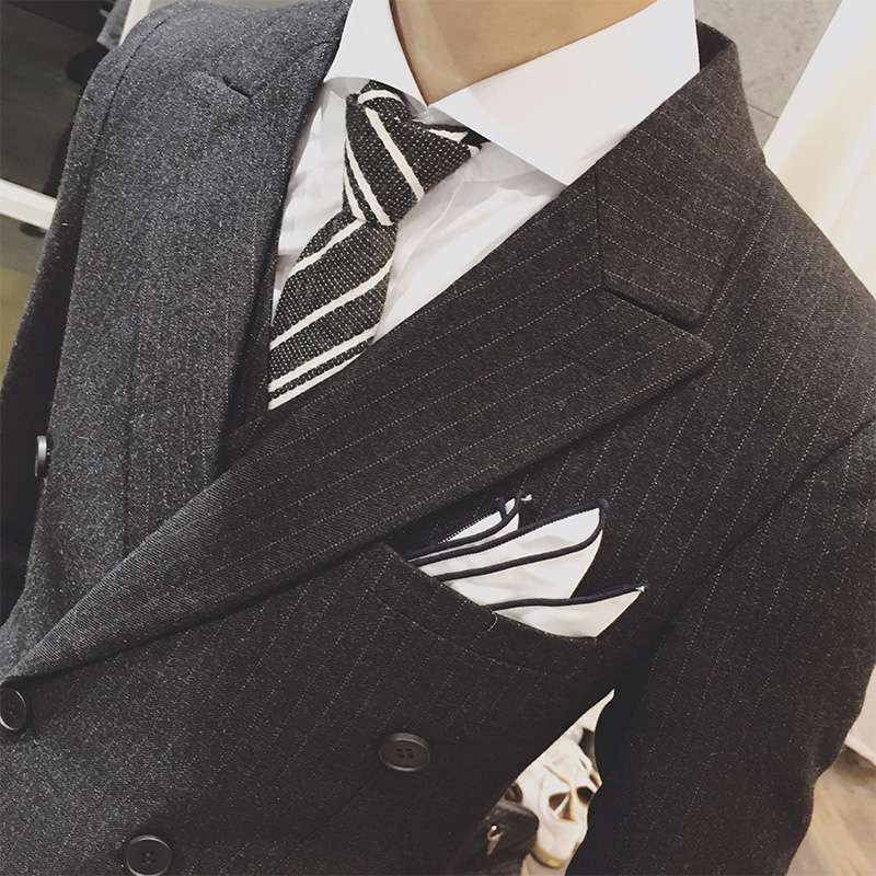 セットアップ ダブルブレストスリーピーススーツ