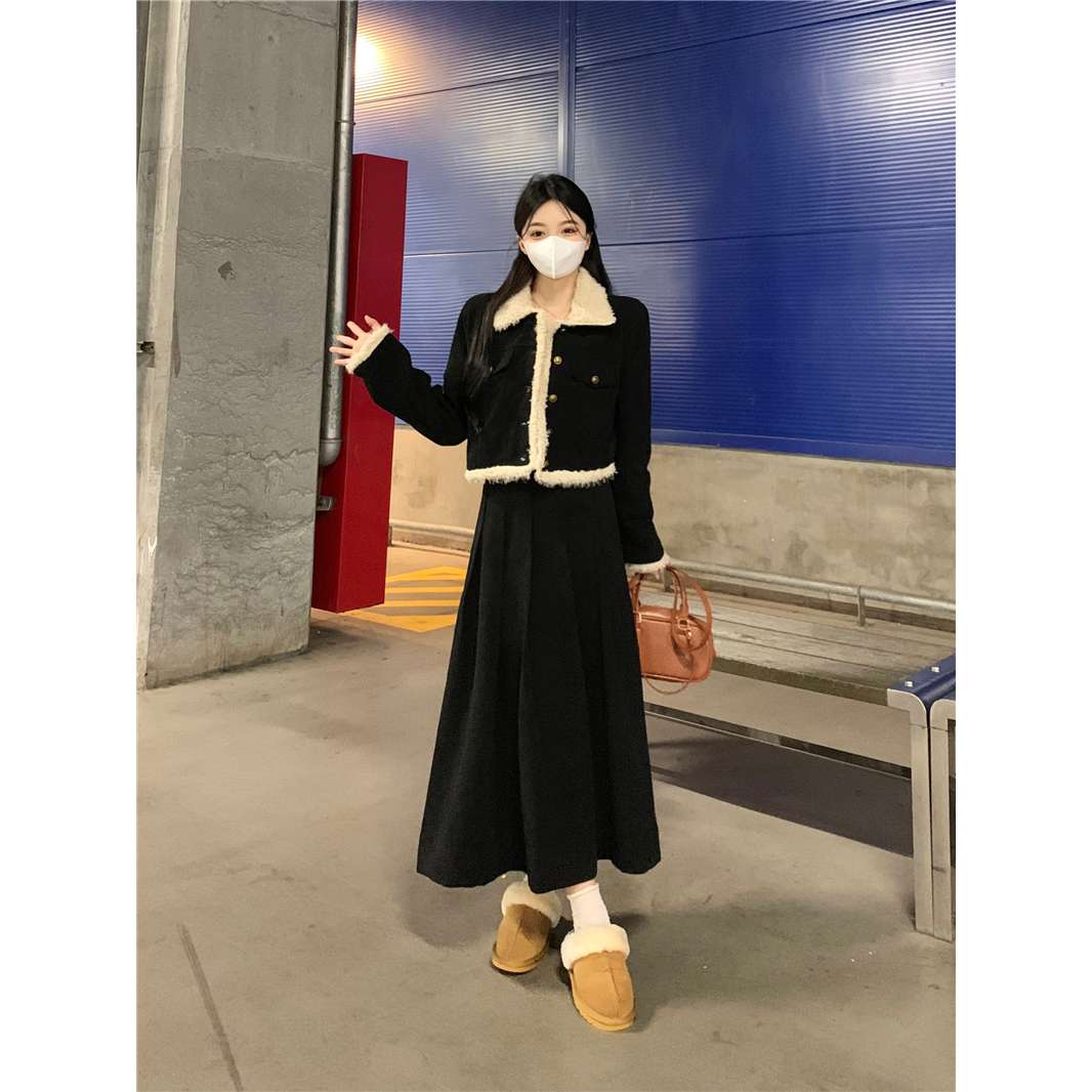 セットアップ ボアトリム ロングワンピースセット